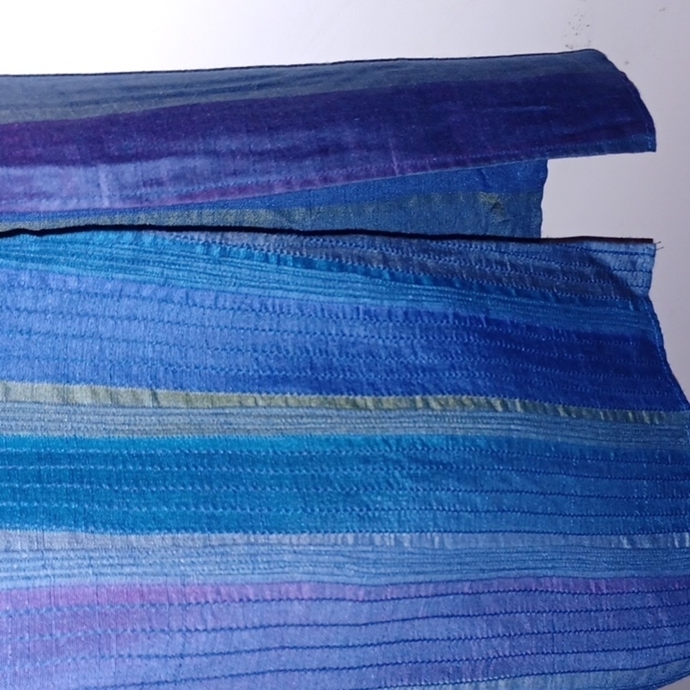 REGAL Blue, Purple and Gold Striped Kurta, 44 - Picture 6 of 8